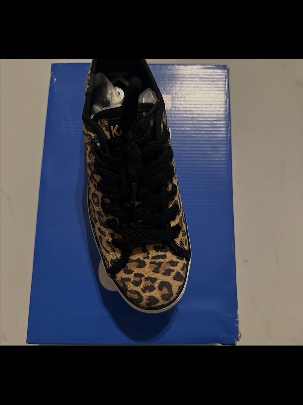 Women’s Keds Leopard Print Sneaker - Black & Tan